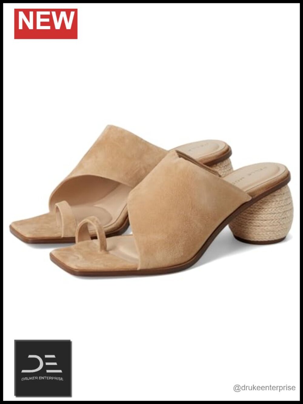 Pelle Moda Lahni Slide Sandal Leather Suede Heel